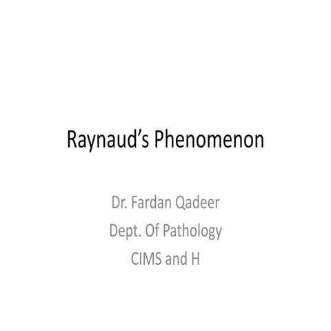 Raynaud’s phenomenon