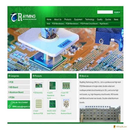 Raypcb.com professional pcb manufacturer. just find your pcb | PDF