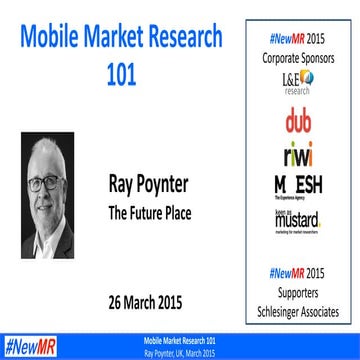 Ray Poynter Mobile Market Research 101