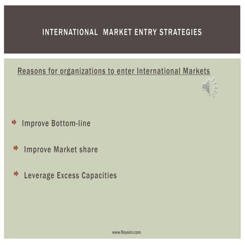 International Market Entry Strategies