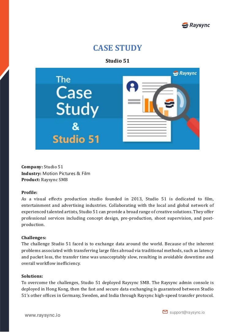 Case Study Raysync Studio 51