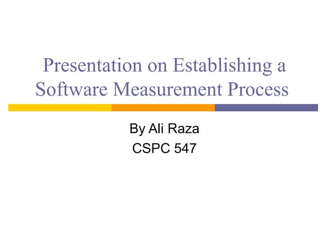 Establishing a Software Measurement Process