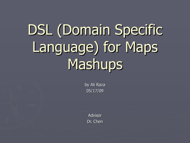 DSL (Domain Specific Language) for Maps Mashups