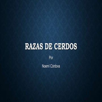 Razas de cerdo