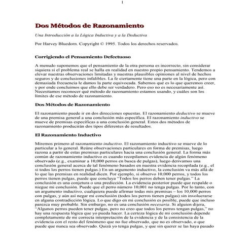 Razonamiento inductivo y deductivo | PDF