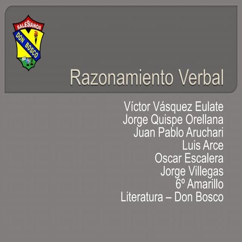 Razonamiento verbal presentacion