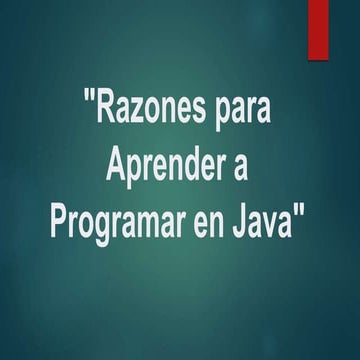 Aprende a programar con java | PPTX