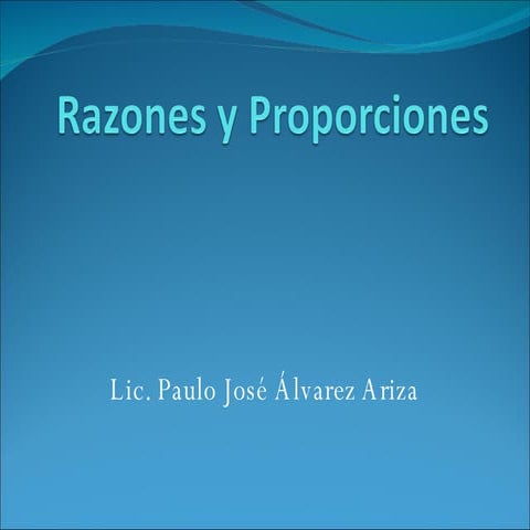 Razones Y Proporciones