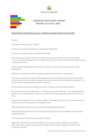 ClientSummit2010_MauriceLevyPublicisGroupe