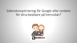 Razorsales tips om seo