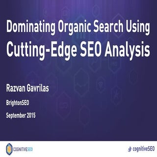 Dominating Organic Search using Cut...