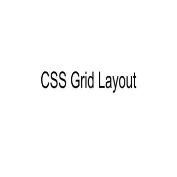 CSS Grid Layout - Razvan Rosu | PPT