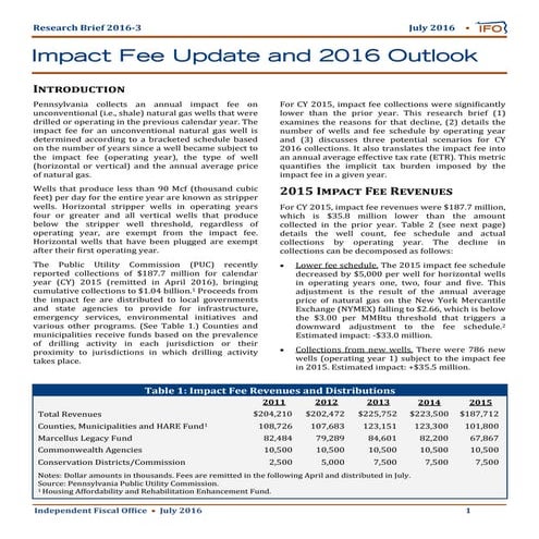 IFO Report: Impact Fee Update and 2016 Outlook