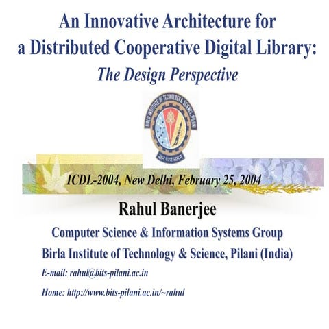an innovation architecture for a distributed cdlt.ppt