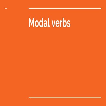 Modal verbs
