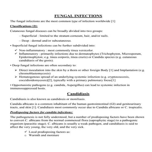 3rd lecture fungal infection | PDF