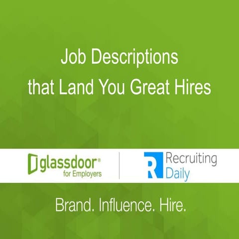 Job Descriptions that Land You Great Hires