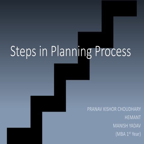 Steps in Planning Process
