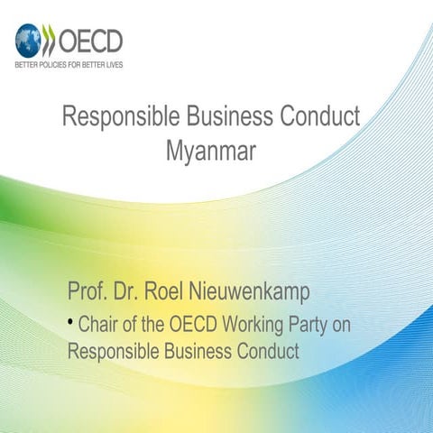 Promoting responsible investment in Myanmar - Prof. R Nieuwenkamp