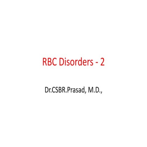 Rbc disorders 2