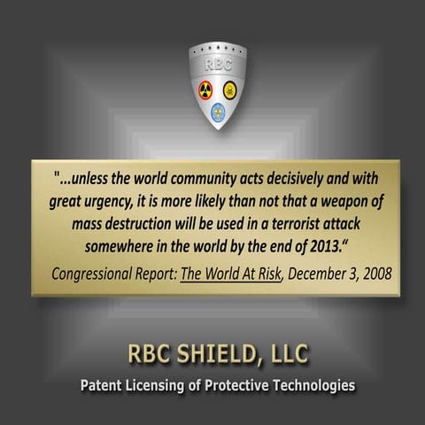 RBC Shield: The Dangers, The Patent, The Markets