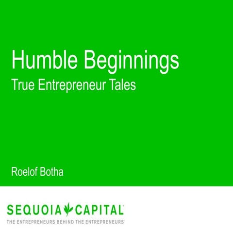 Sequoia Capital: Roelof Botha at Stanford's E-Bootcamp 2011