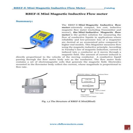 RBEF-E Mini  Inductive Magnetic Flow Meter-2017-catalog