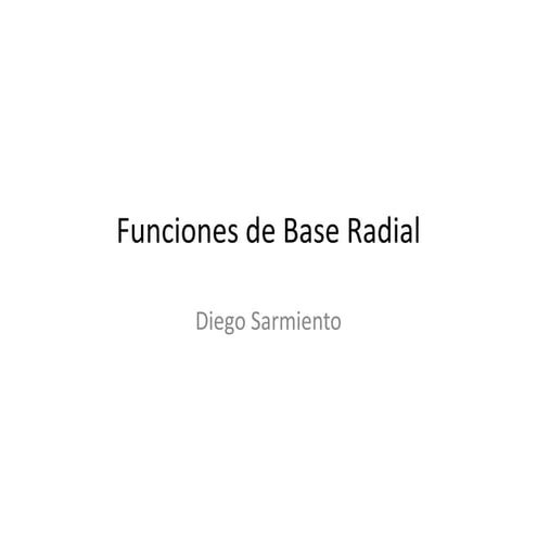 Funciones de base Radial | PDF