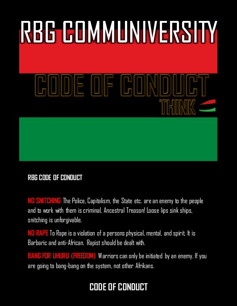 RBG Code Of Conduct
