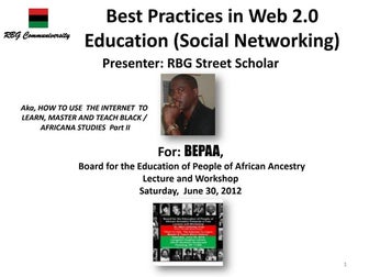 How to Use  the Internet  to Learn,  Master and Teach Black / Africana Studie...