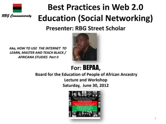 How to Use  the Internet  to Learn,  Master and Teach Black / Africana Studie...