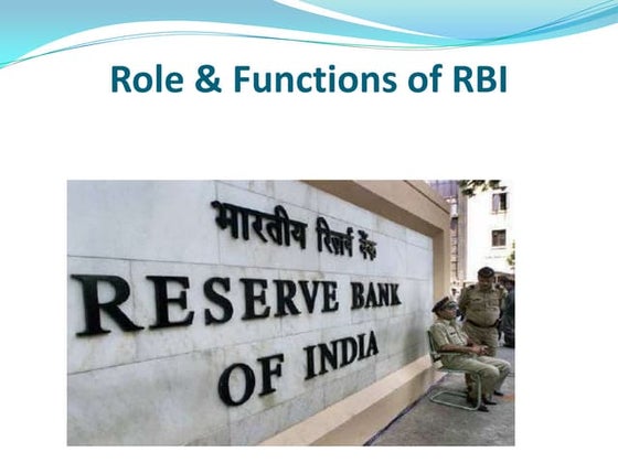 RESERVE BANK OF INDIA AND ITS HISTORY... | PPT