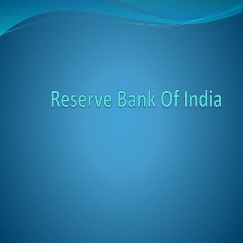 RESERVE BANK OF INDIA 