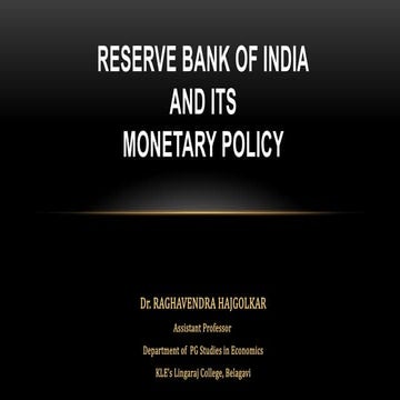 Reserve Bank of India and Monetary Policy.pptx