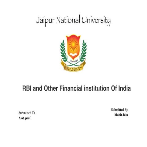 Rbi and other financial institution of india 