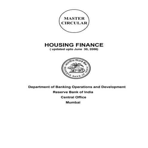 Rbi Guidelines On Housing Finance