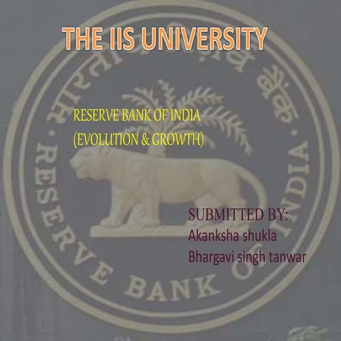 RBI- Evolution & Growth