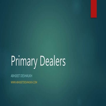 RBI Primary Dealers -