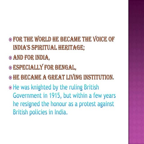 When the mind is without fear, by Rabindarnath Tagore Grade 9