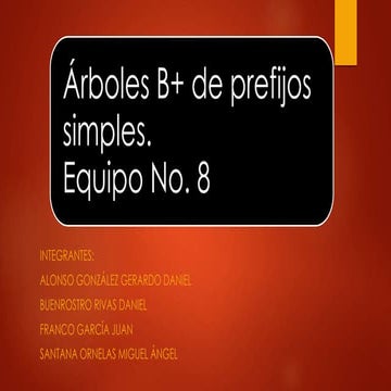 Arboles b+ de prefijos simples