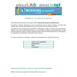 Rúbrica de evaluación P2P - UNIDAD ...