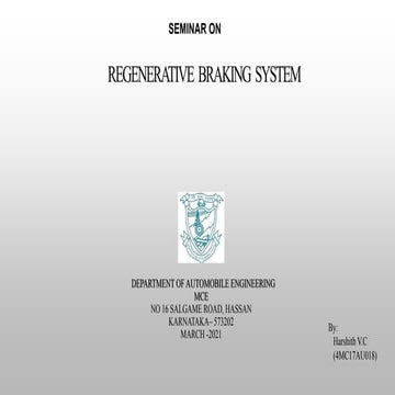 Regenerative braking sytem