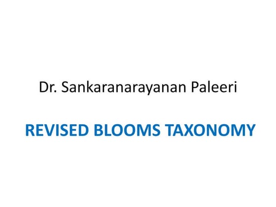 Revised blooms taxonomy action verbs | PDF