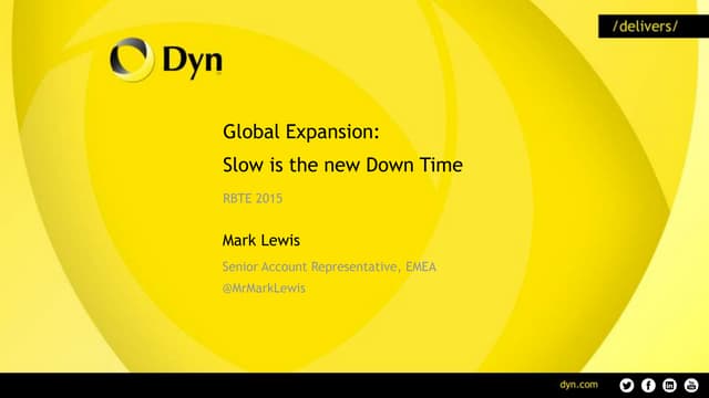 Slow is the New Down - Global Ecommerce