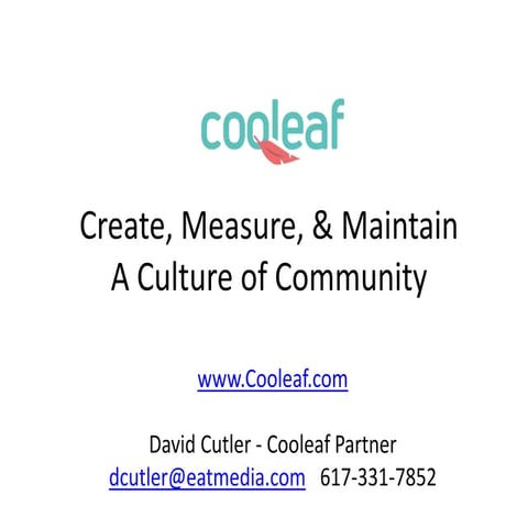 Cooleaf intro from cutler