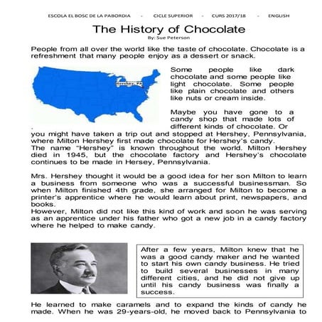 Rc the history of chocolate