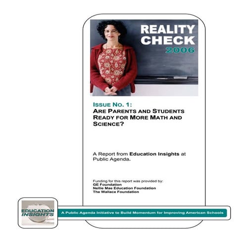 Reality Check 2006: Are Parents and Students Ready for More Math and Science?