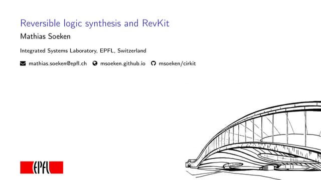Reversible Logic Synthesis and RevKit