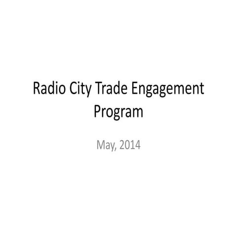 Radio City Trade Engagement Program | PPTX