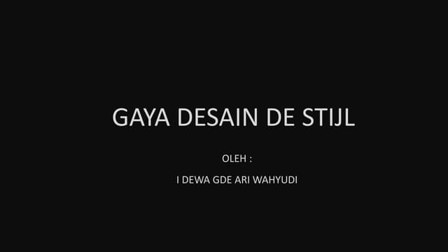 Gaya desain de stijl